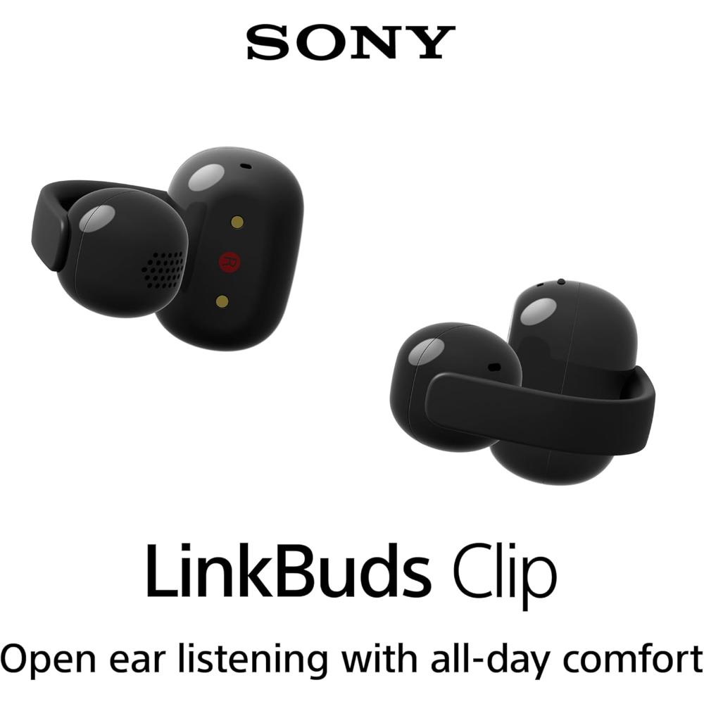 Sony LinkBuds Clip Wireless Open Earbuds| Black - عربي