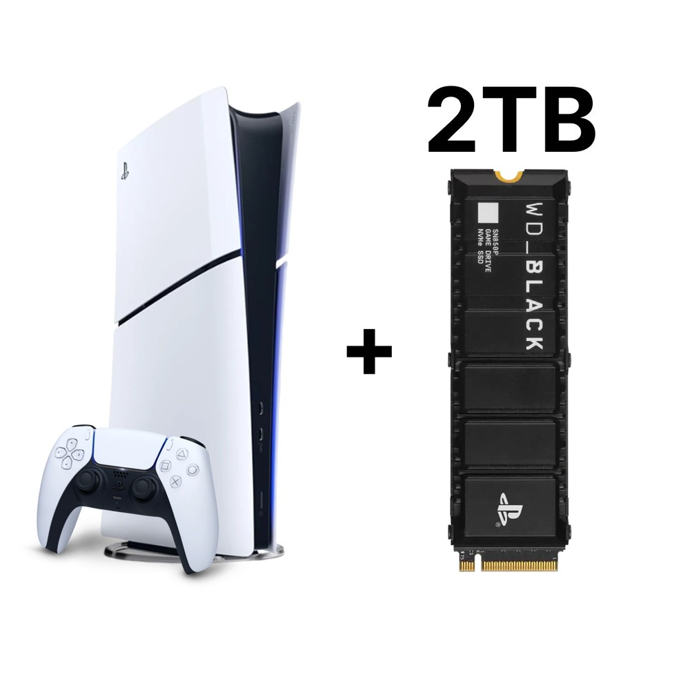 PlayStation Slim Digital Edition Console with WD BLACK SN850P - Technical View