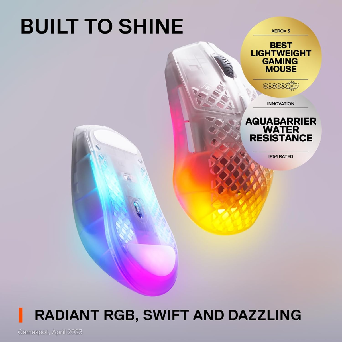 SteelSeries Aerox 3 Wireless Gaming Mouse – Ghost Limited Edition