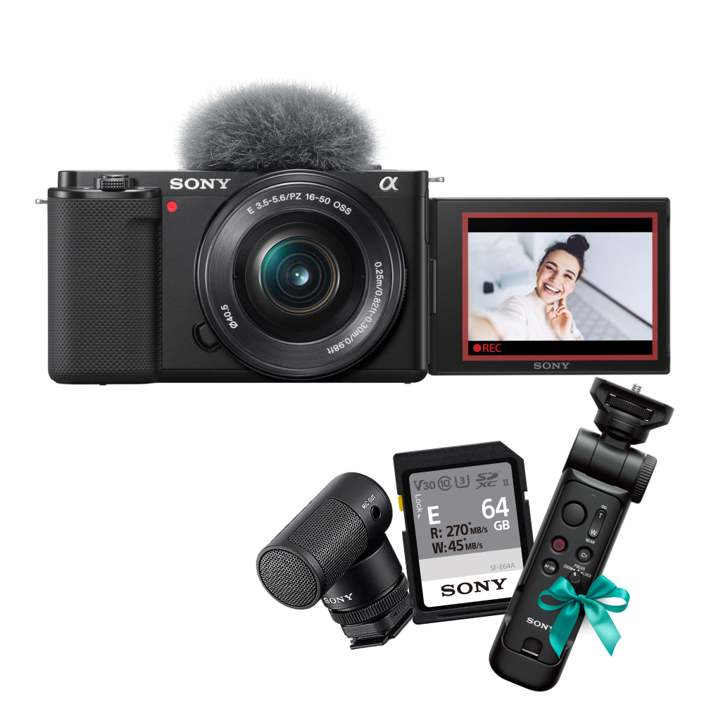 SONY VLOGCAM ZV-E10L ブラック レンタル] ソニー VLOGCAM ZV-E10L ズームレンズキット ミラーレス一眼